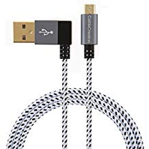 CableCreation 10 Feet Right Angle Micro USB 2.0 Braided Cable 90 Degree Vertical Right USB 2.0 A Male to Micro USB Male with Aluminium Case,3 Meters,Space Gray